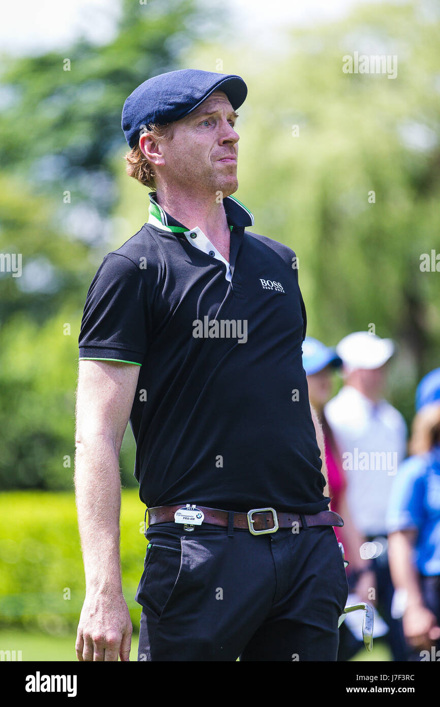 Wentworth, UK. 25th May, 2017. Actor Damian Lewis star of Homeland and Wolf Hall playing in the Annual Pro Am at Wentworth Golf Course Credit: David Betteridge/Alamy Live News Stock Photo