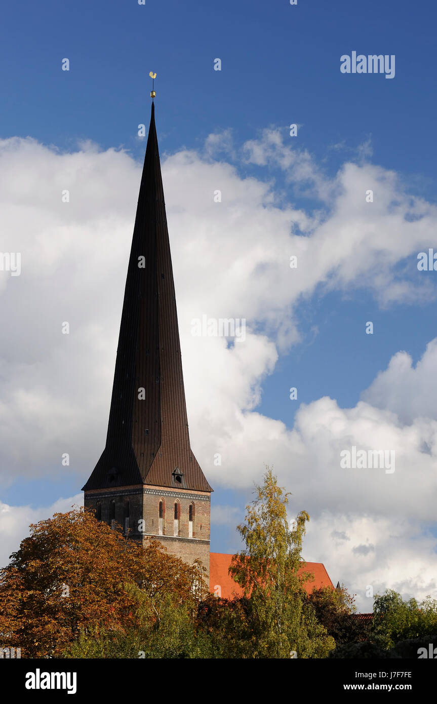 tower of the st. peter's church in rostock Stock Photo - Alamy