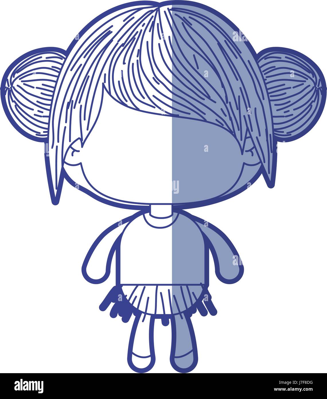 Girl Hair Bun Stock Vector Images Alamy