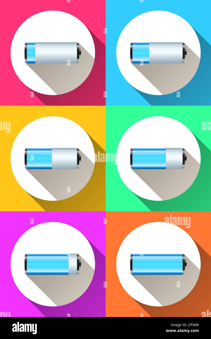 battery icon on the color background Stock Vector Image & Art - Alamy
