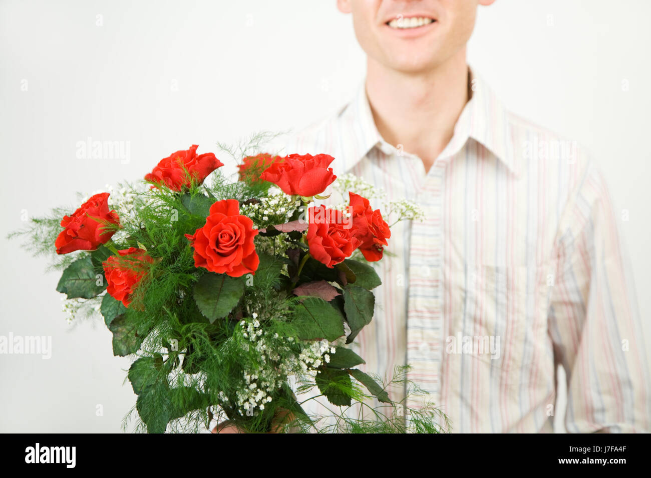 man with roses Stock Photo - Alamy