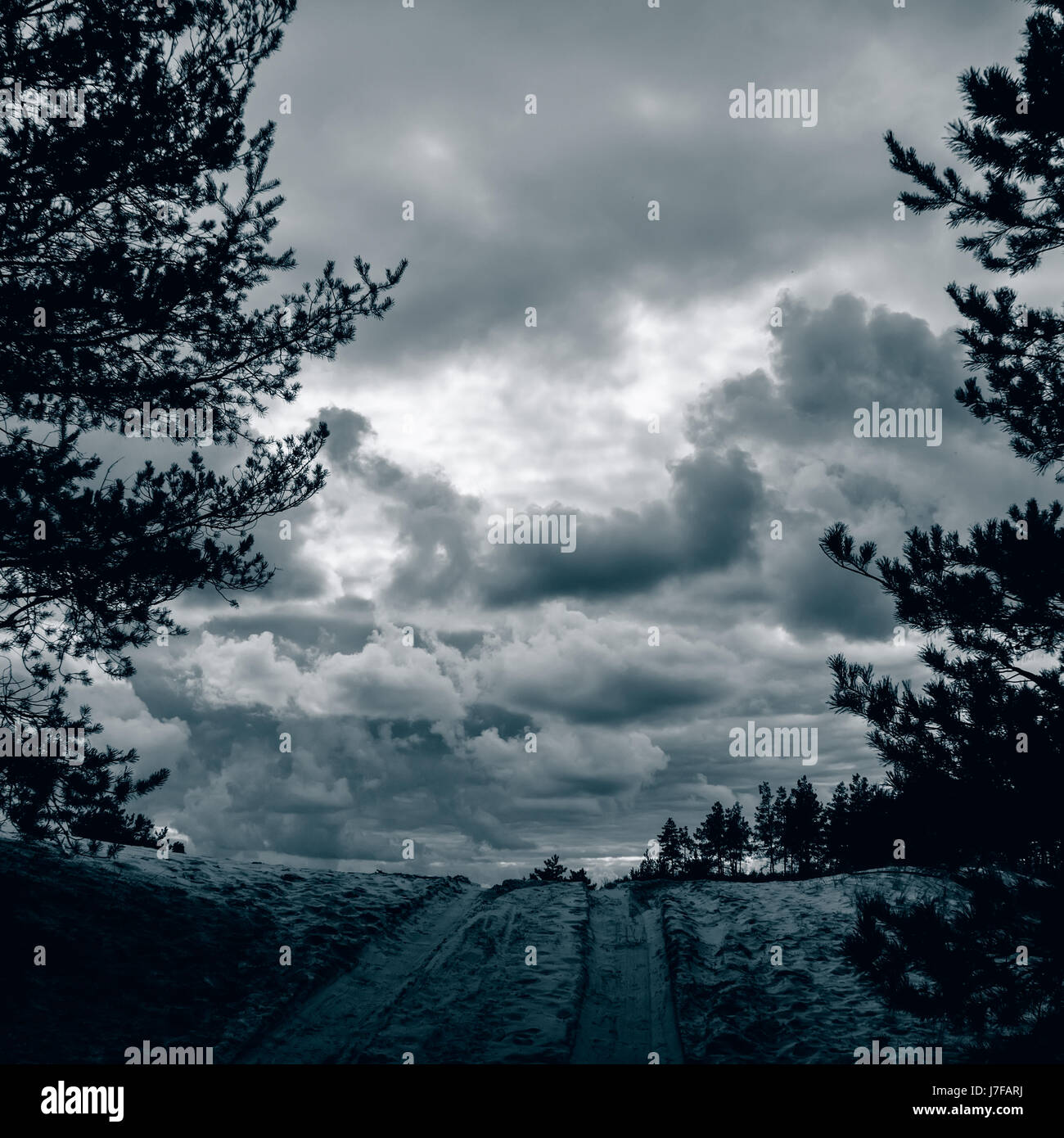 The landscape storm stormy dark road hi-res stock photography and ...