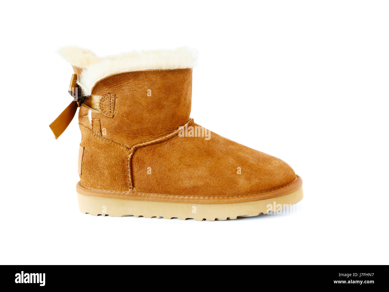 ugg with fur, isolated on white Stock Photo - Alamy