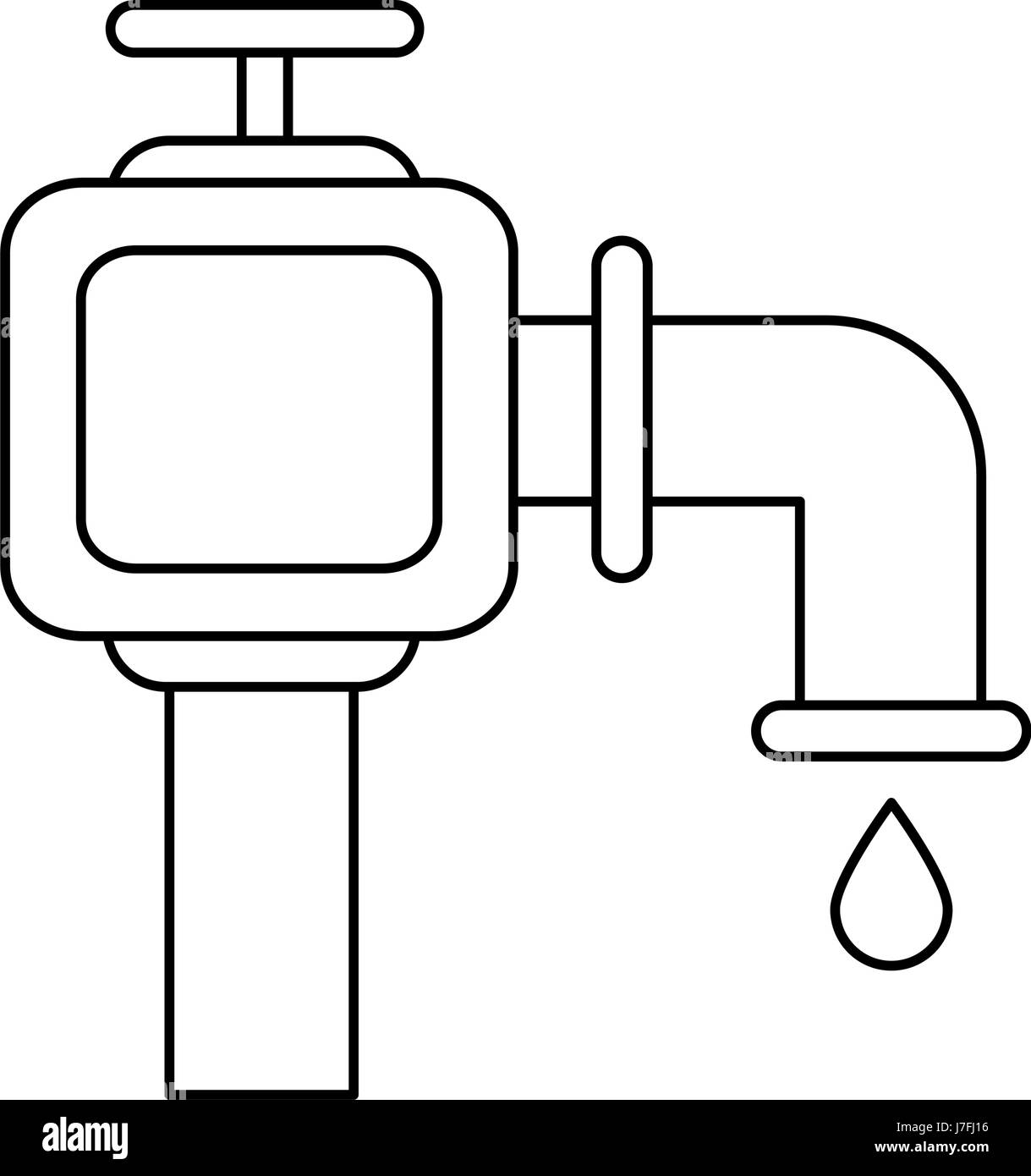 faucet and water drop icon image Stock Vector Image & Art - Alamy