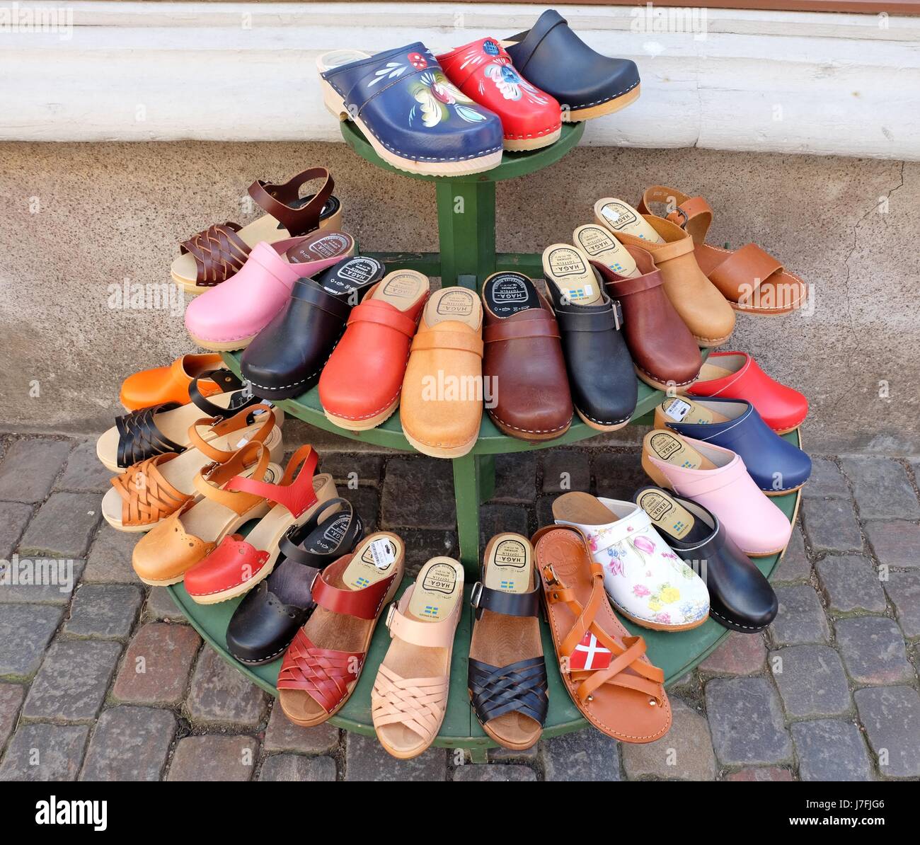 Gothenburg, Sweden - May, 2017: Swedish hand made leather traditional shoes  Stock Photo - Alamy