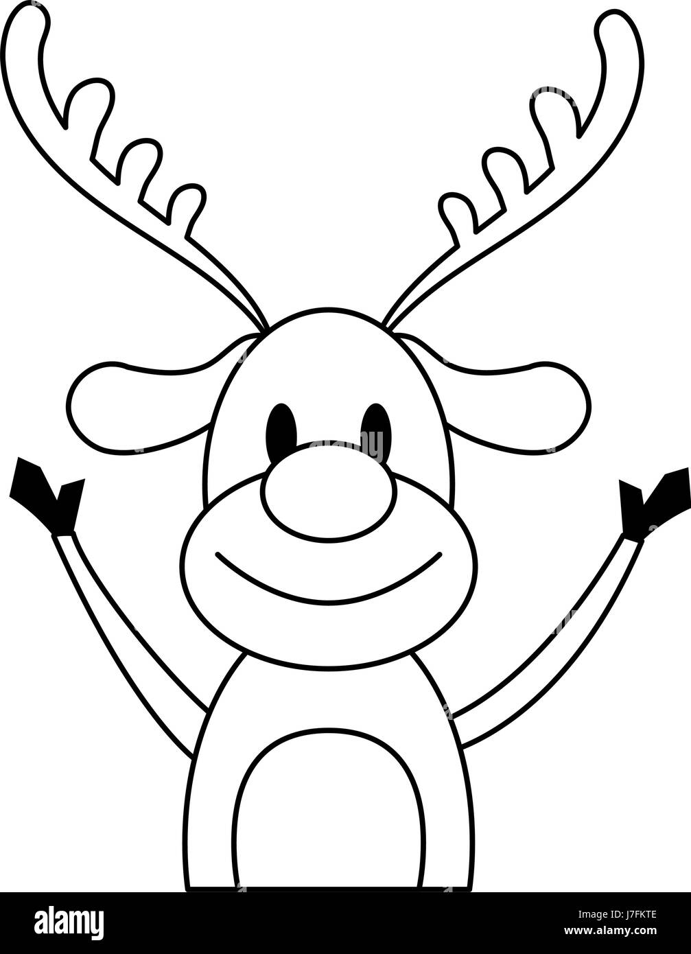 Rudolph the red nose Black and White Stock Photos & Images - Alamy