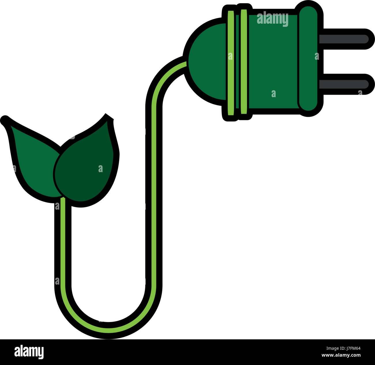 plug with leaf eco friendly related icon image Stock Vector Image & Art ...