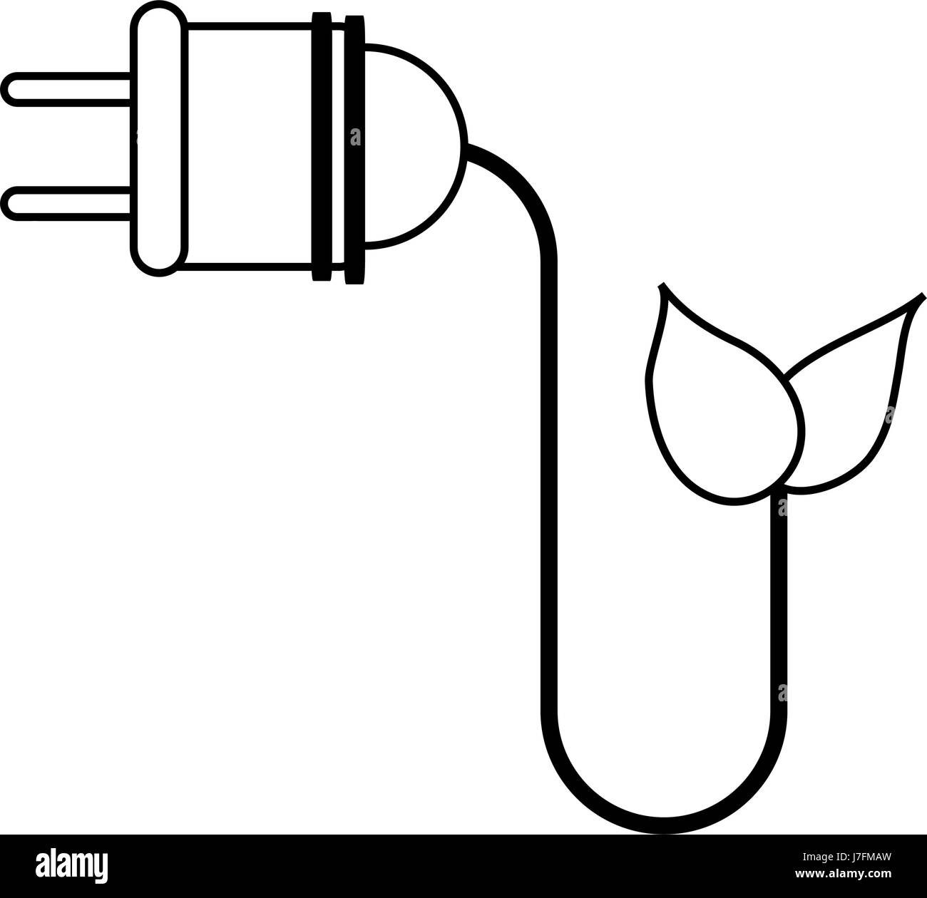 plug with leaf eco friendly related icon image Stock Vector Image & Art ...