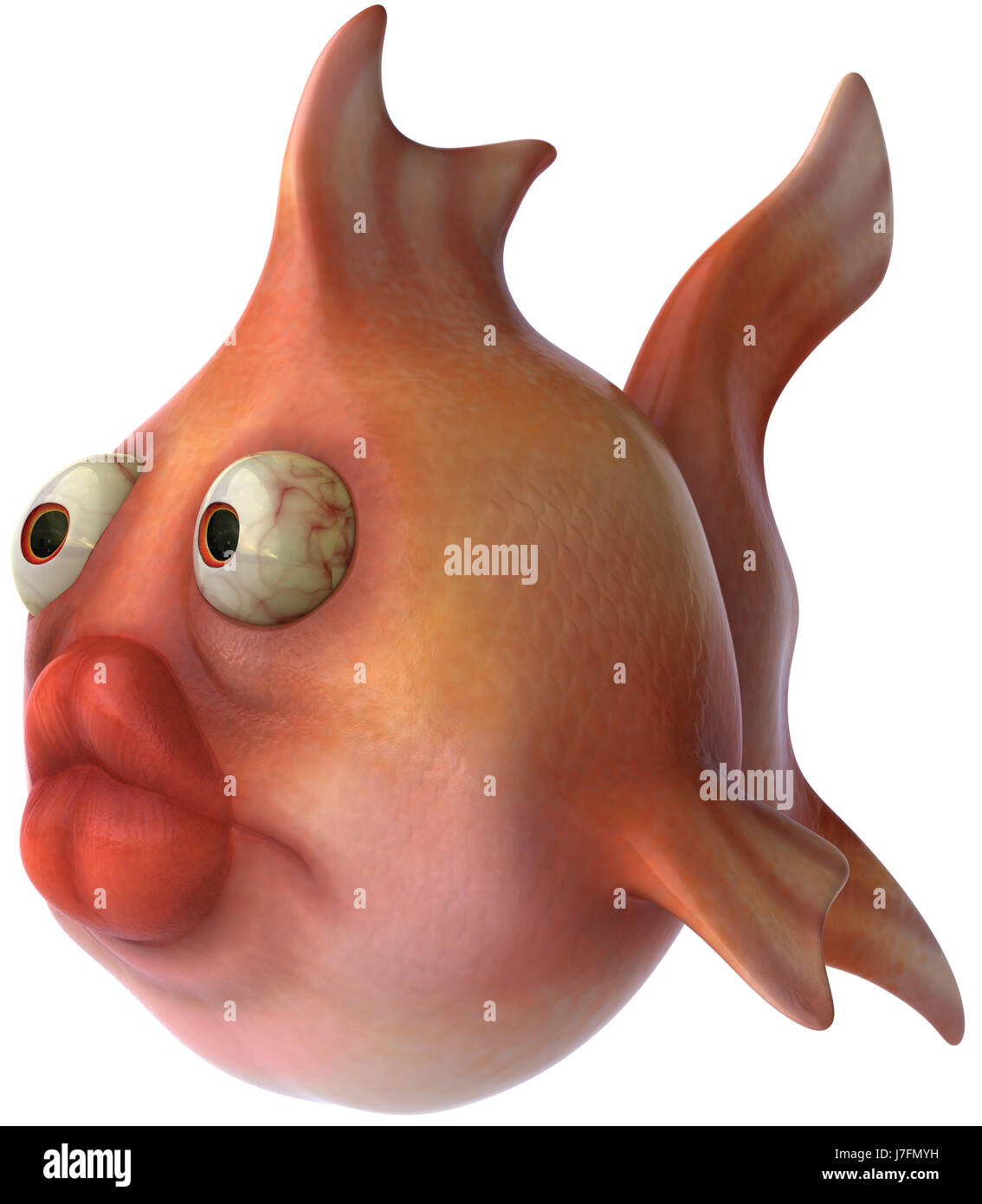 animal sad fish depression overweight goldfish glass chalice tumbler