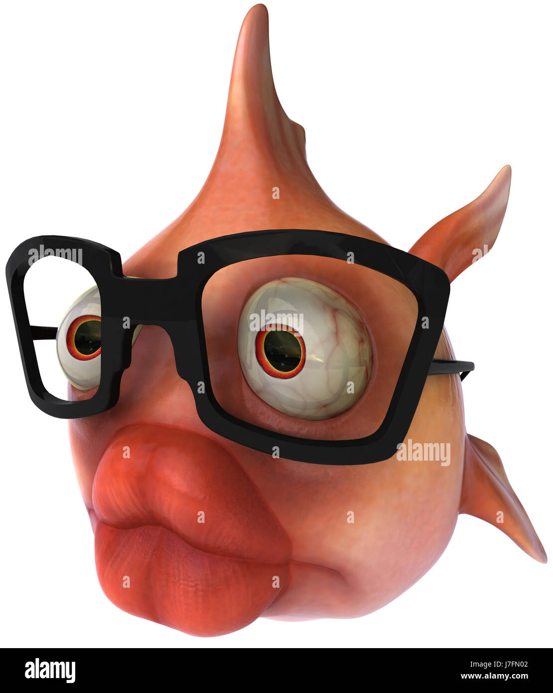 animal sad fish depression overweight goldfish glass chalice tumbler