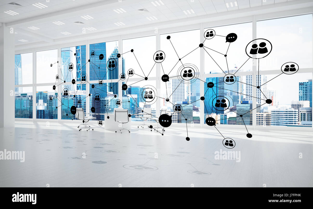 Networking and wireless connection as concept for effective modern ...