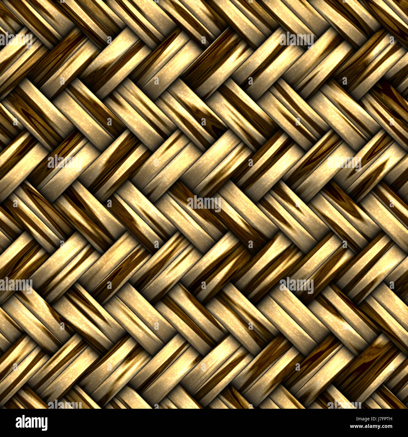 wood basket weave bamboo abstract pattern woven wooden wicker interlocked Stock Photo