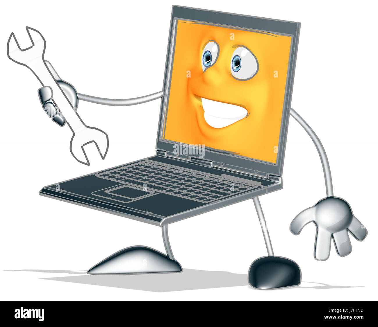 tower office laptop notebook computers computer desk object isolated ...