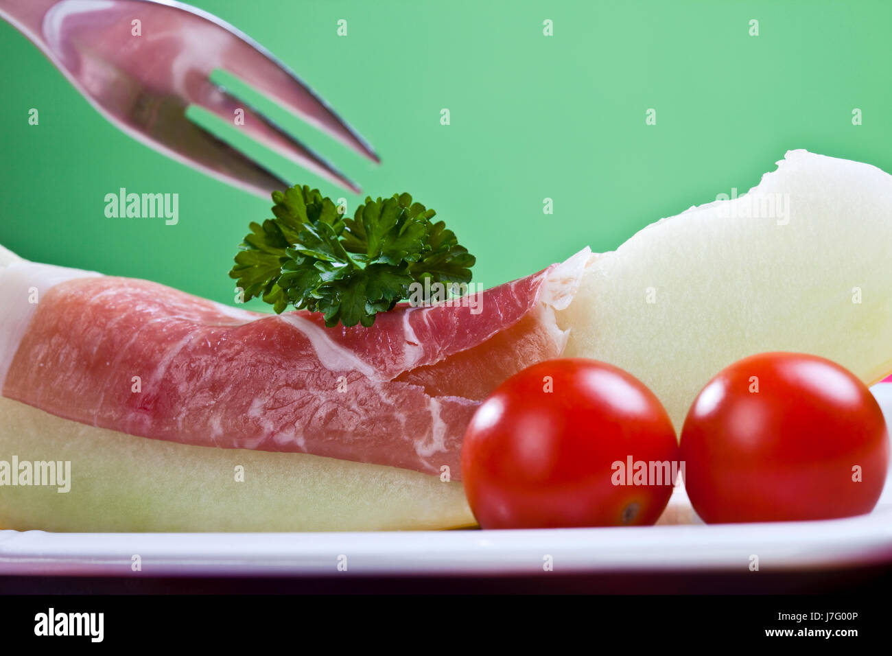 honeydew melon and parma ham Stock Photo Alamy