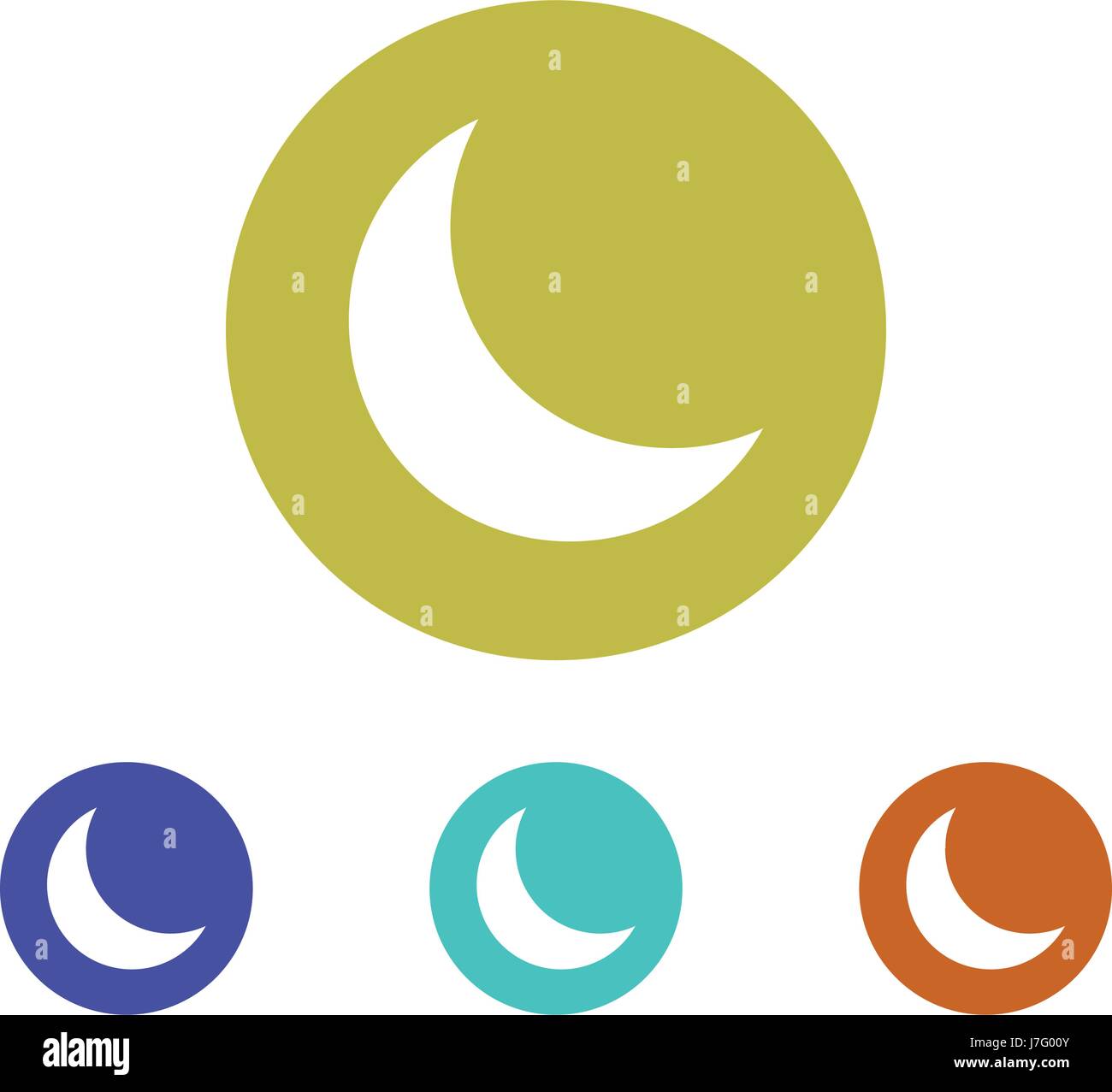 Set of moon icon Stock Vector Image & Art Alamy