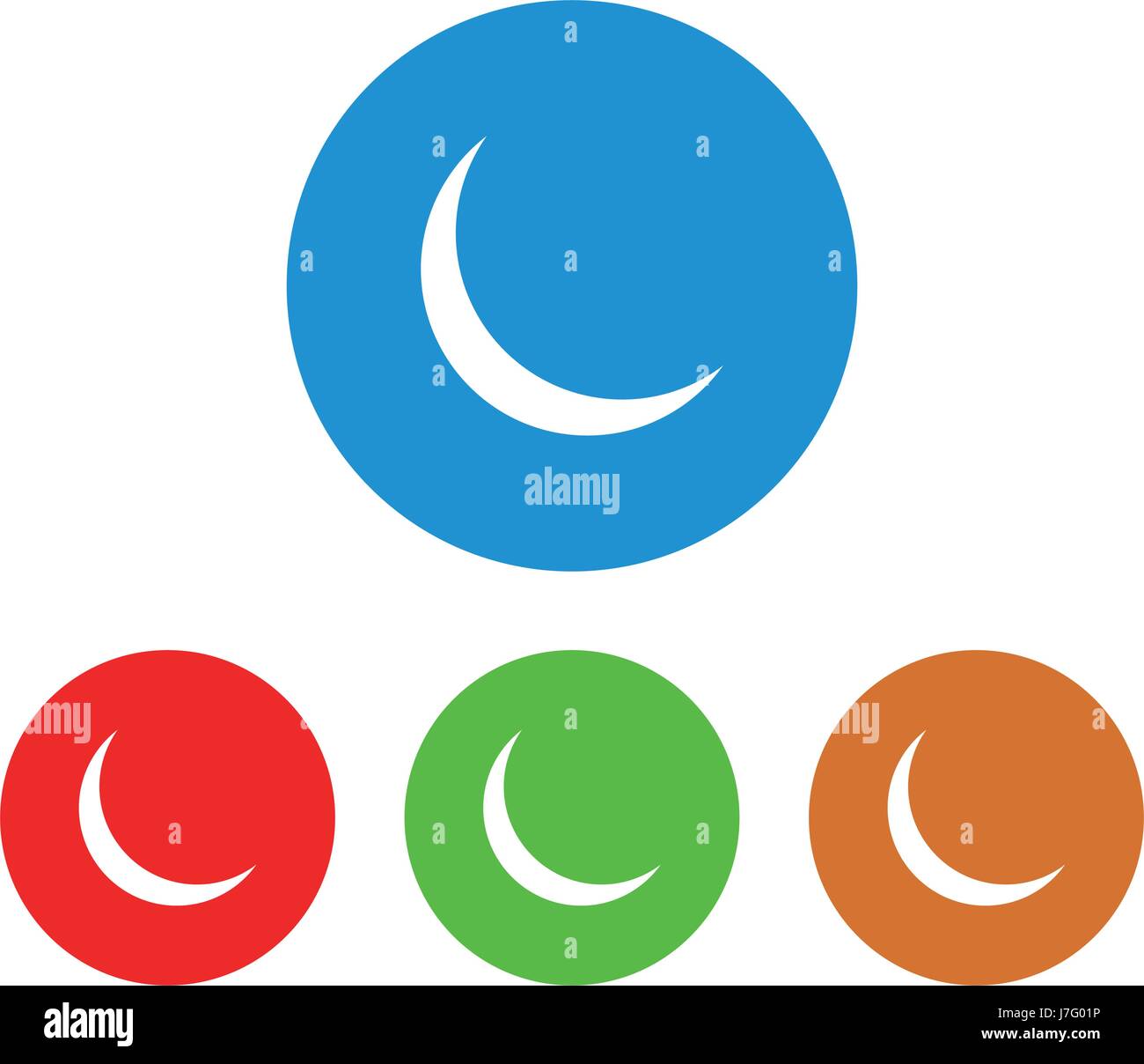 Set Of Moon Icon Stock Vector Image & Art - Alamy