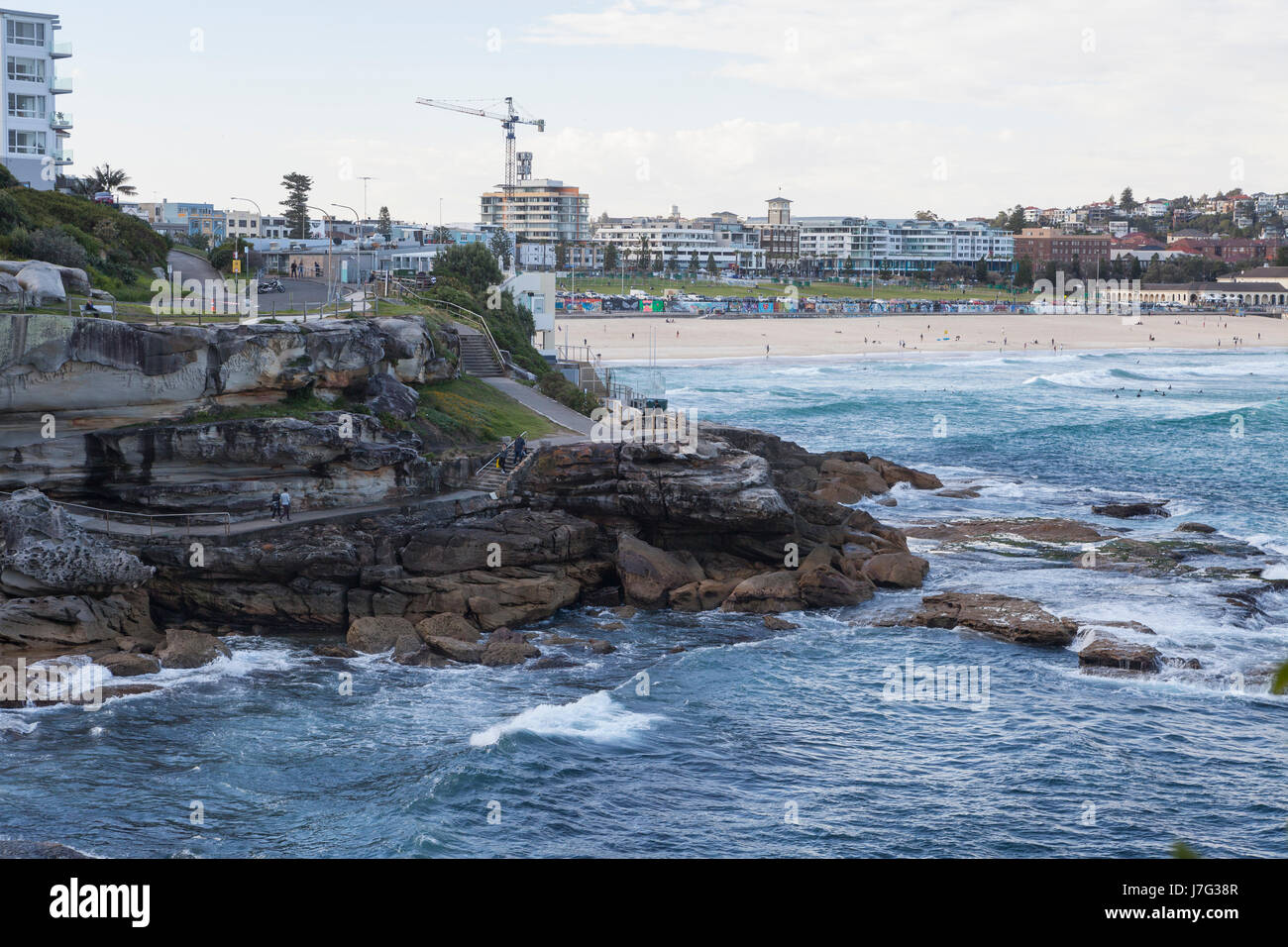 Bondi to Coogee pathway, coastal walk, via Bronte Beach and Waverley Cemetery Stock Photo Alamy