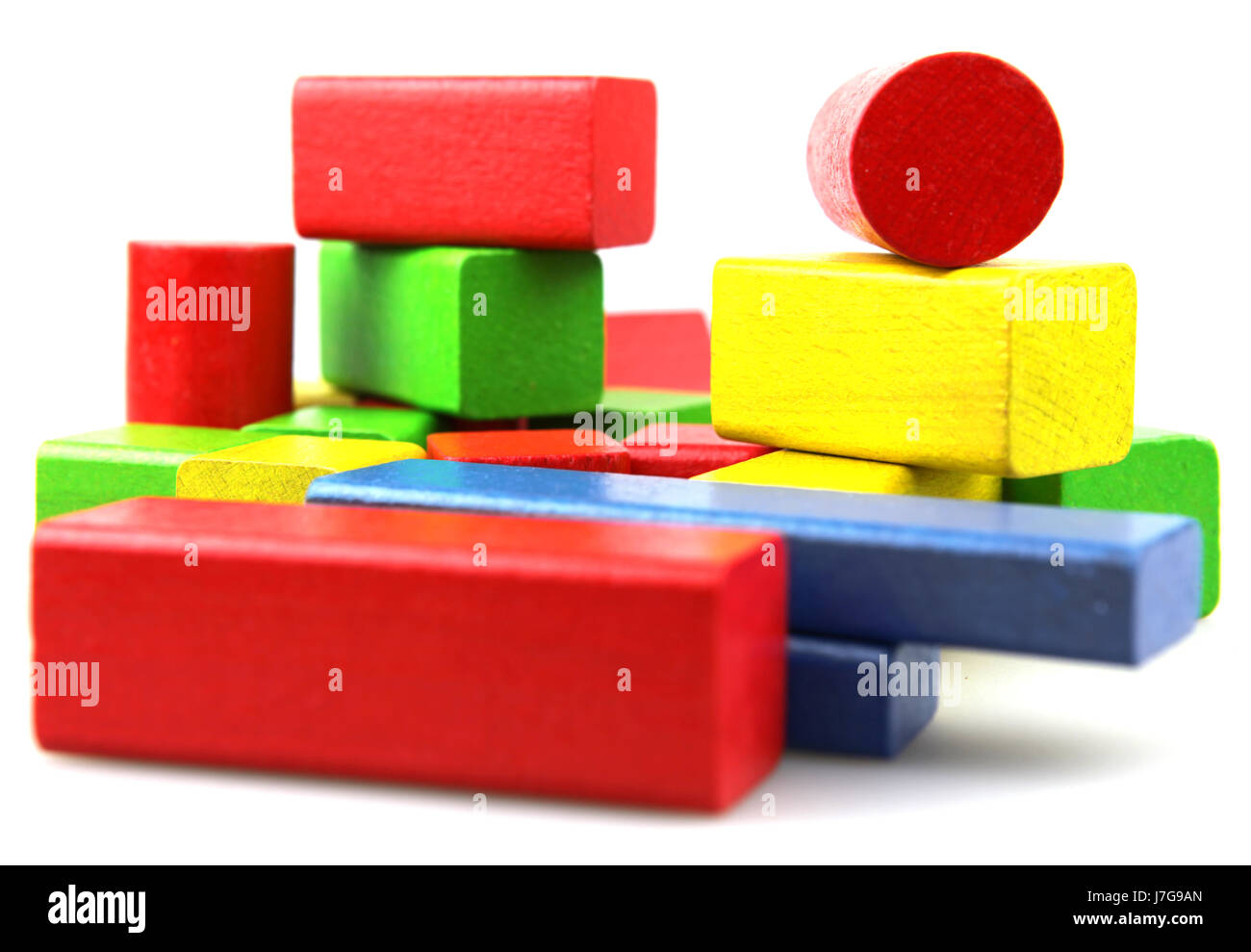 buildings isolated toy create block building block blue house building