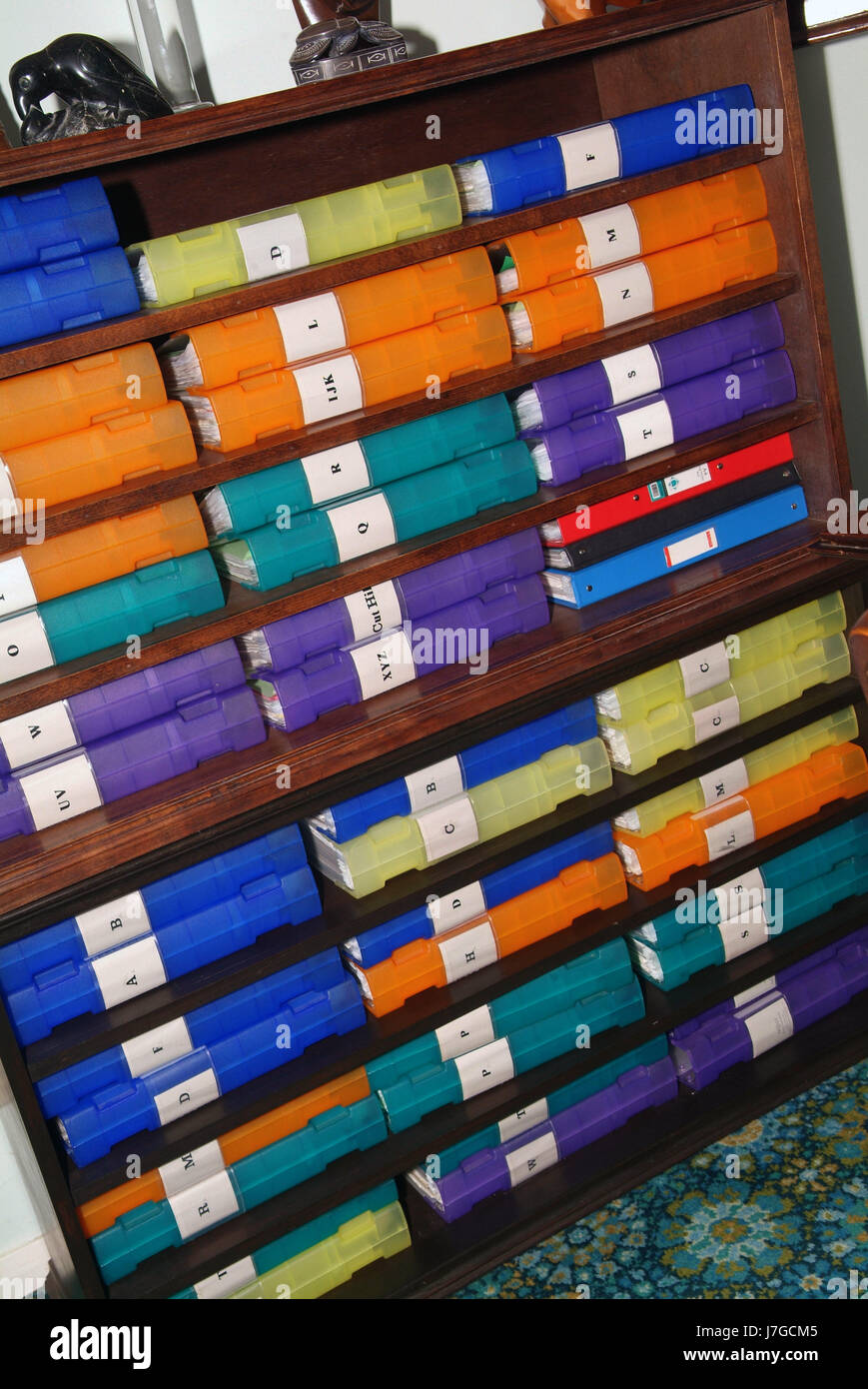 LETTERBOXING Godfrey Swinscow at Shipley Bridge, Dartmoor showing letterboxes and the stamps