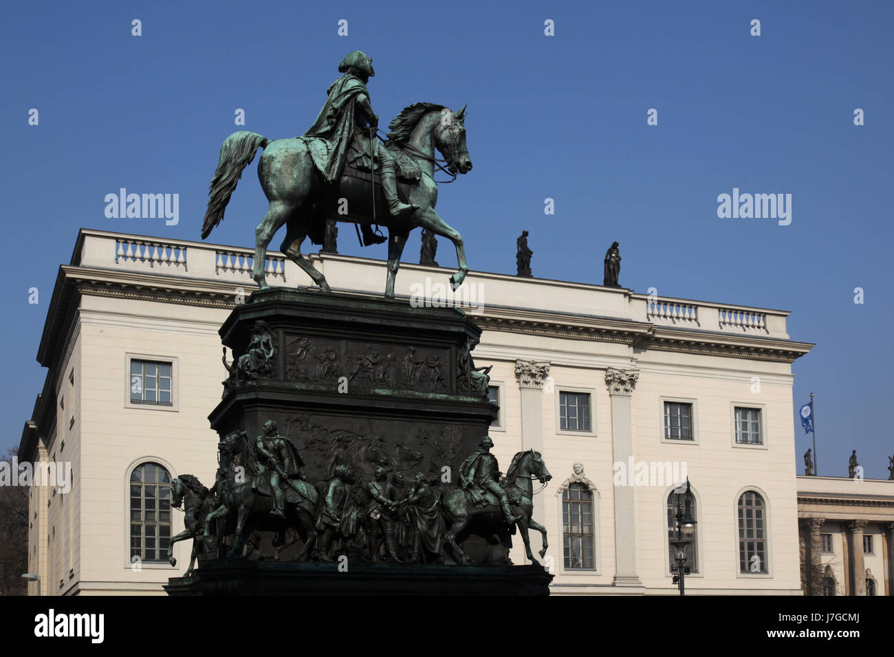 equestrian statue of frederick the great in berlin Stock Photo