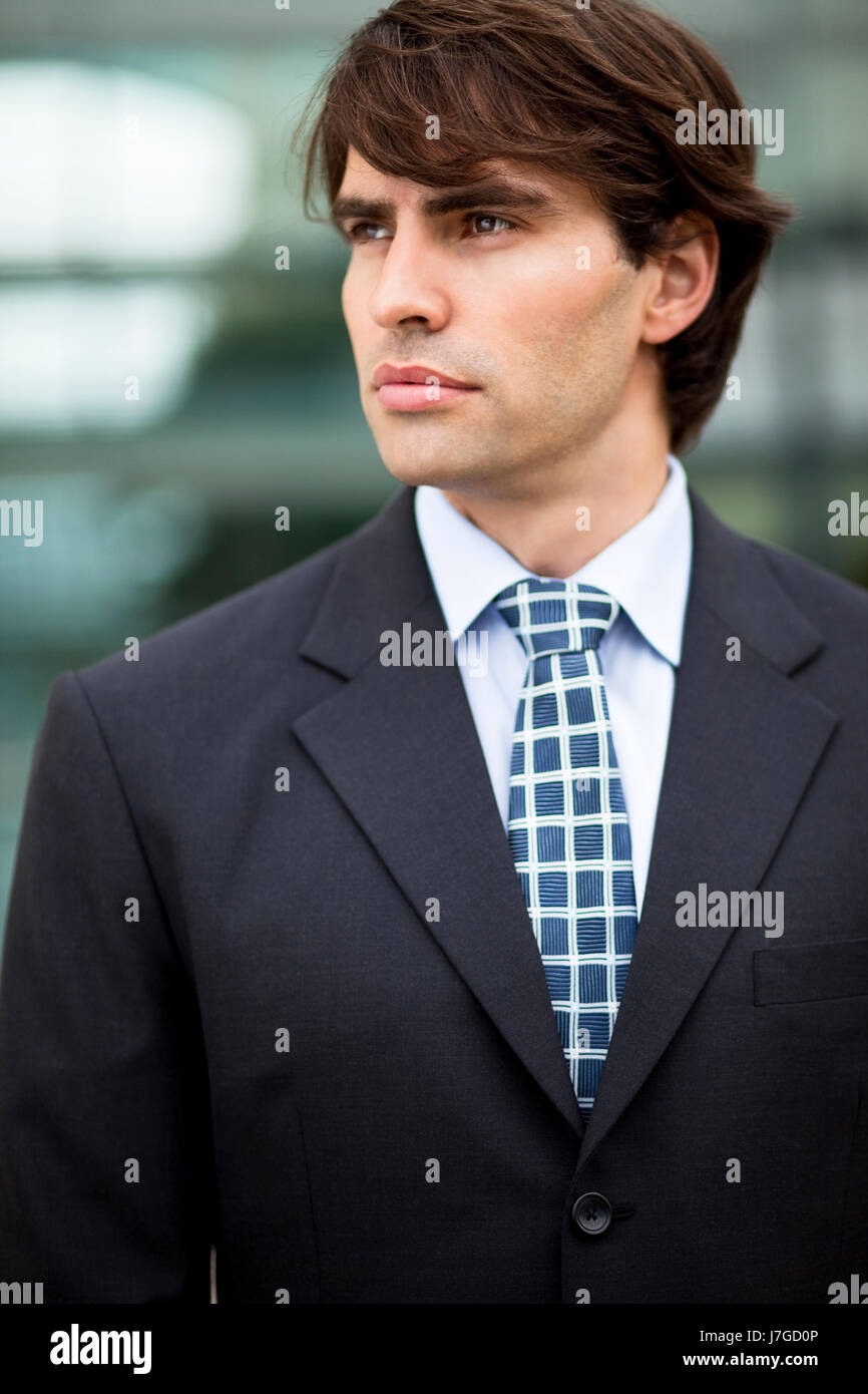 meditate expect emotion reflexion stand suit man wait waiting ...