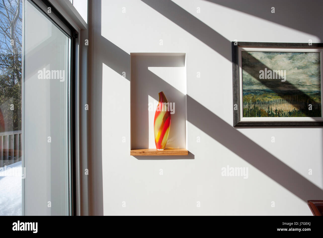North America, Canada, Ontario, vase in a wall nook Stock Photo