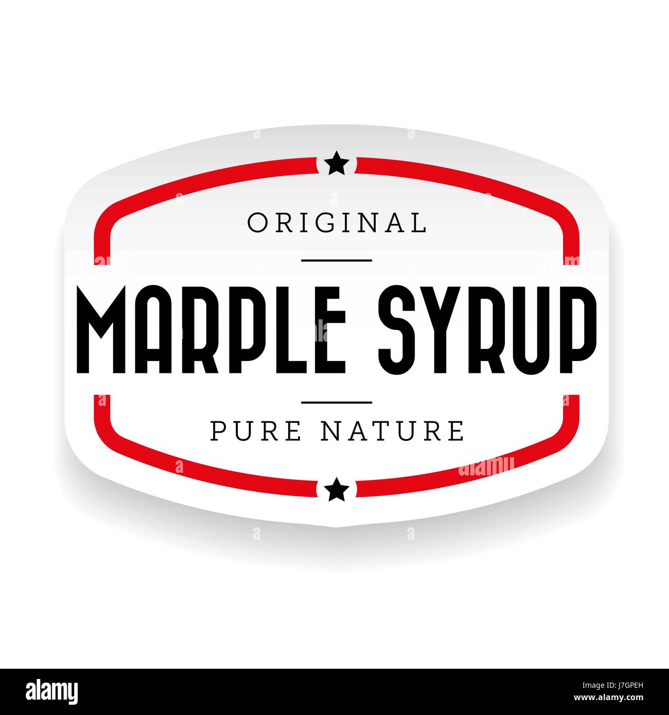 Marple Syrup vintage sign sticker Stock Vector Image & Art - Alamy
