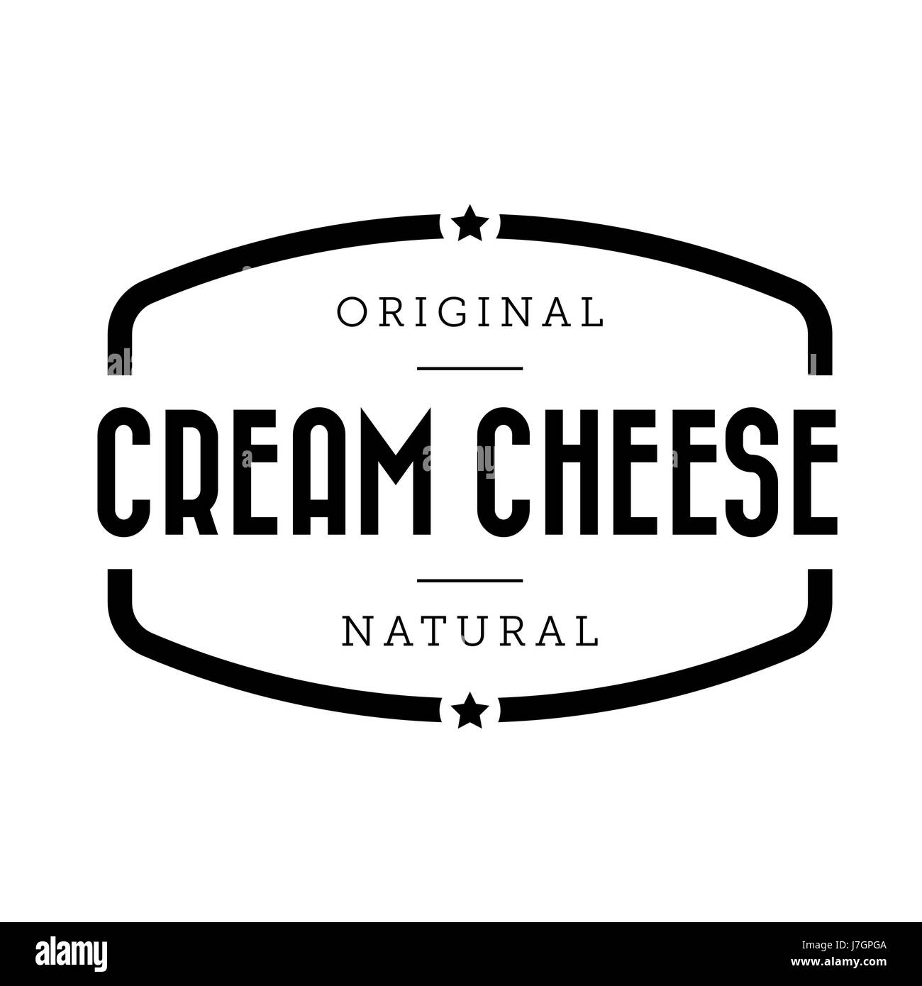 Cream Cheese vintage stamp vector Stock Vector
