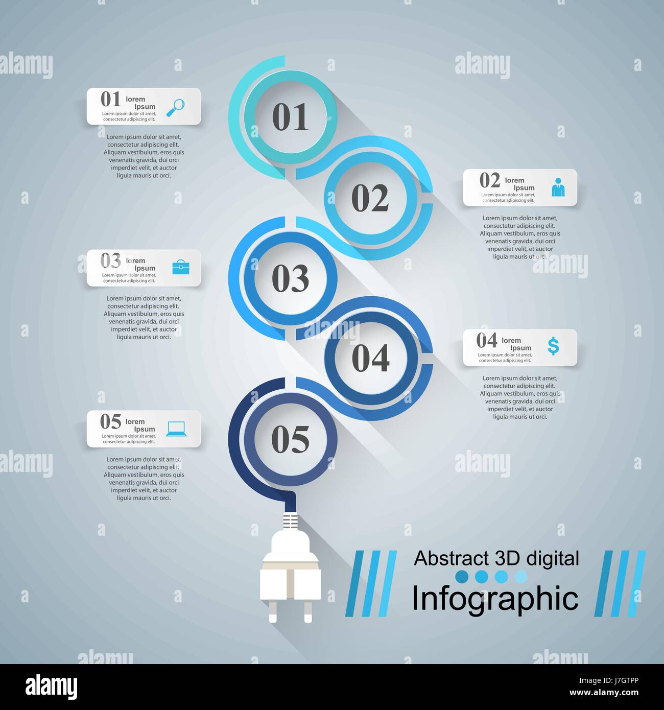 Abstract 3D digital illustration Infographic Stock Vector Image & Art ...