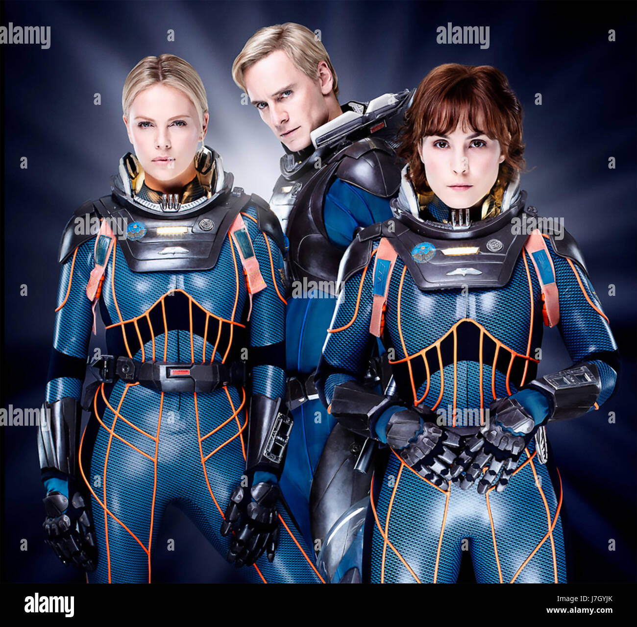 PROMETHEUS 2012 Twentieth Century Fox film with from left: Charlize Theron, Michael Fassbender, Noomi Rapace Stock Photo