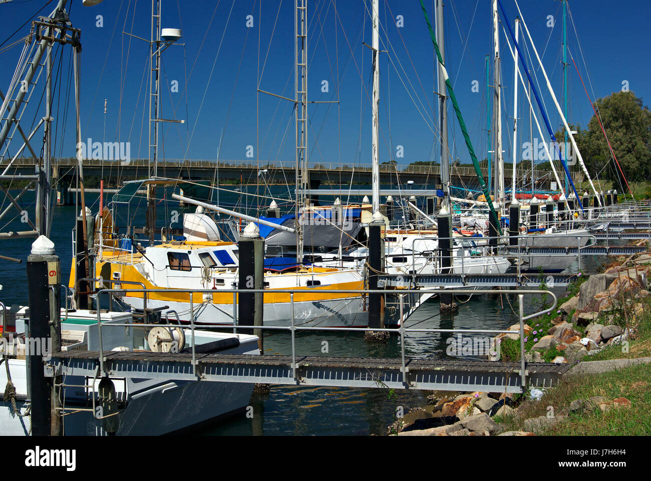 lifestyle harbor photo camera dock yacht masts boat floating row image fleet Stock Photo