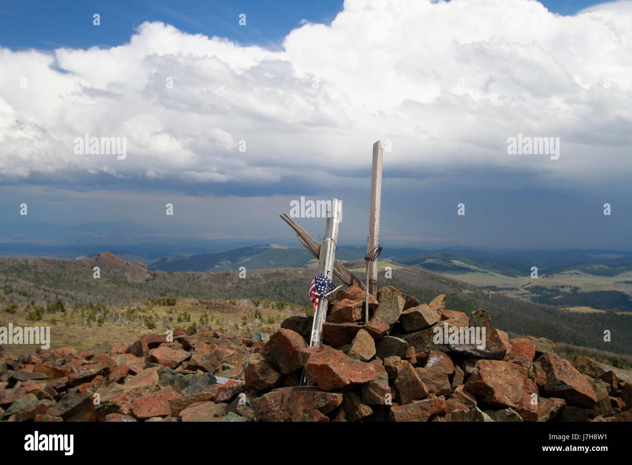 The summit of Crow Peak, Elkhorn Mountains, Montana Stock Photo