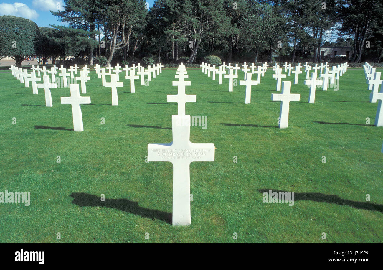 Normady American cemetery Stock Photo