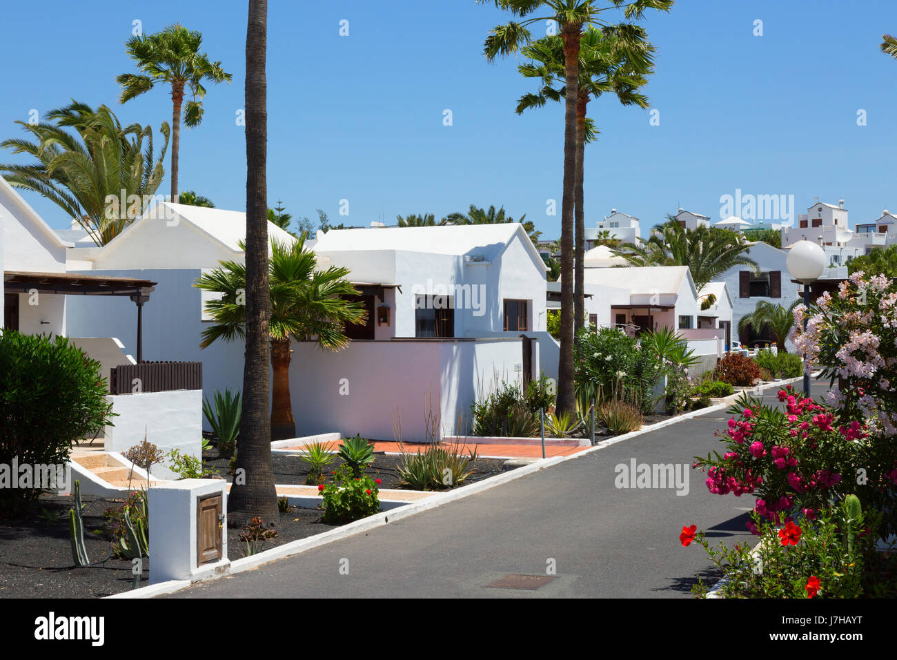 Holiday homes in Costa Teguise, Lanzarote, Canary Islands Europe Stock Photo