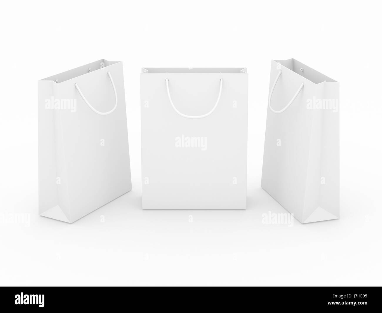 White blank shopping bag  with clipping path, ready for your texture ,  design or brand on it Stock Photo