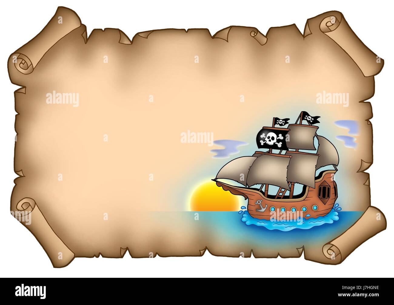 roll letter pirates pirate scroll sheet of paper paper vellum parchment