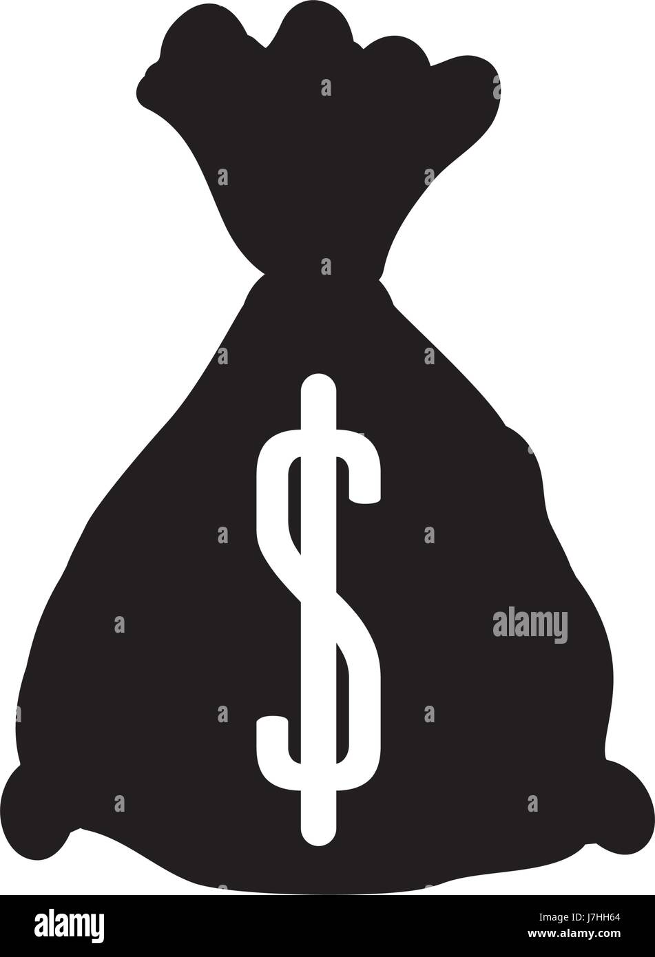 contour nice bag with money inside Stock Vector Image & Art - Alamy