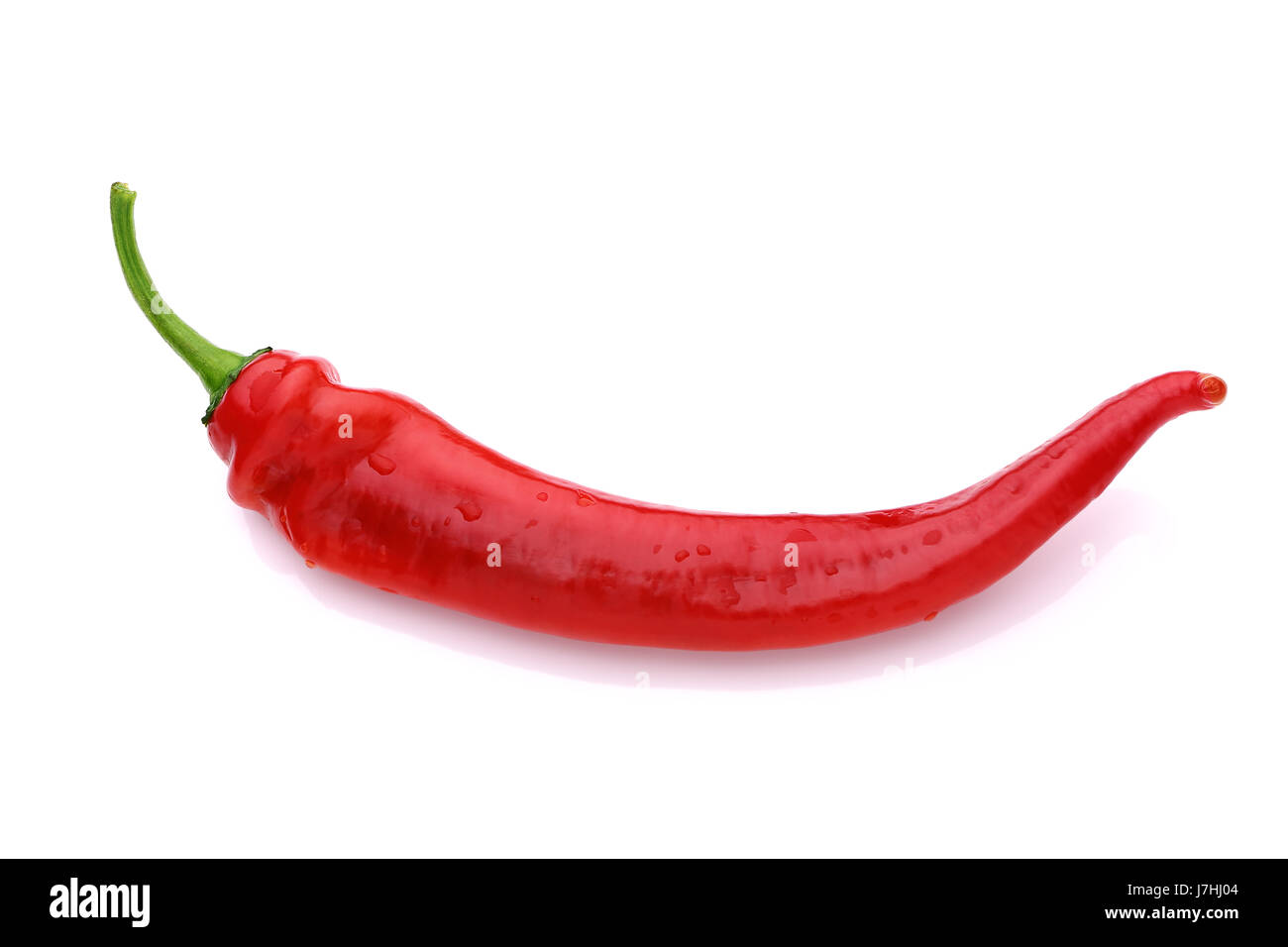 Red chilli peppers isolated on white Stock Photo - Alamy