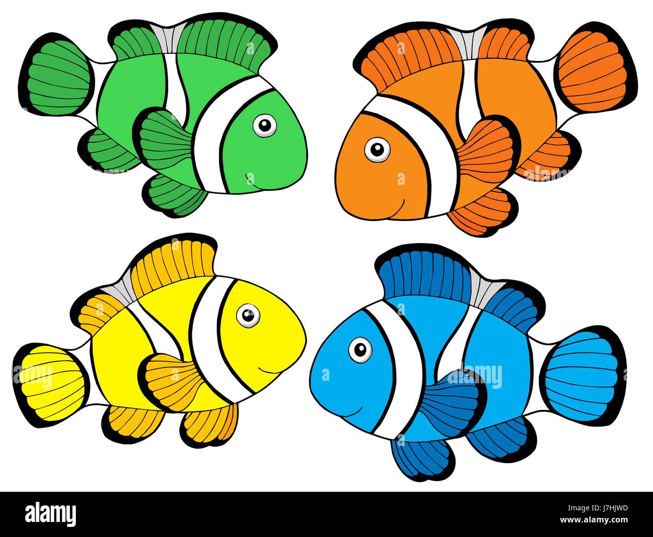 Рыбки цветные для вырезания