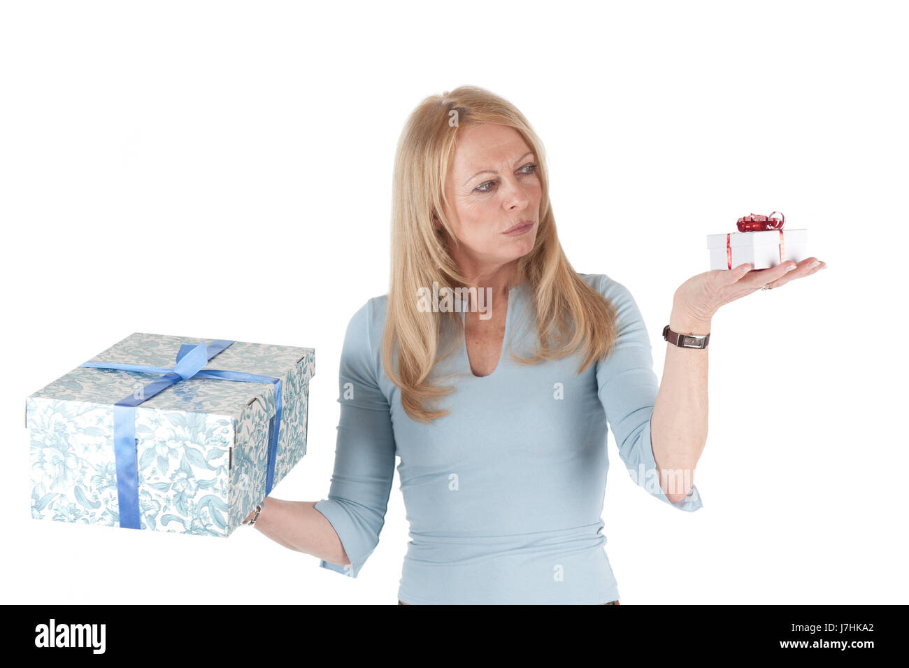 ckchen woman with two p Stock Photo