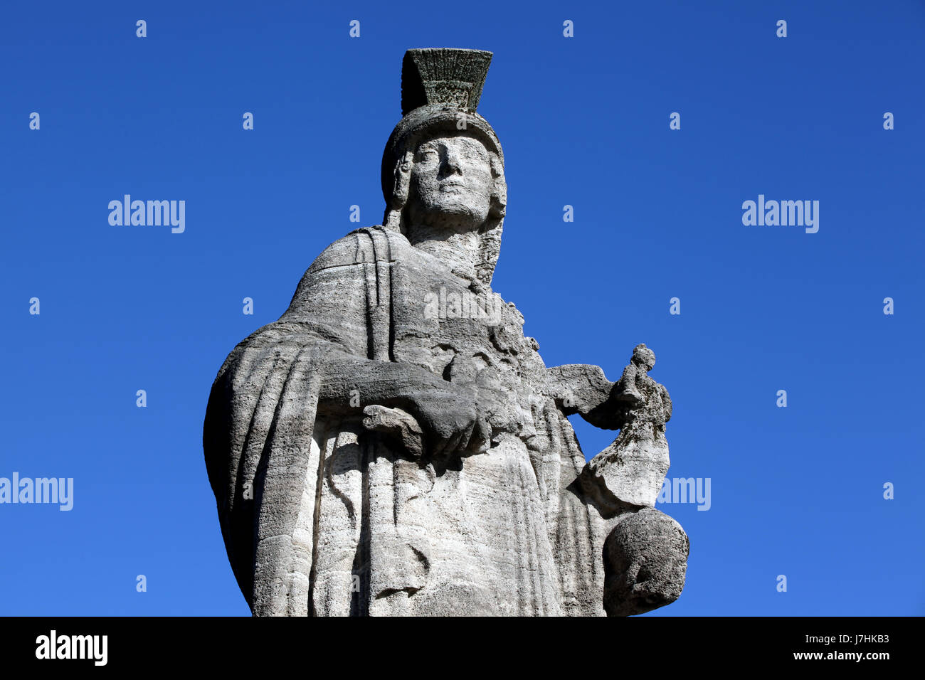 pallas athena statue maximiliansbrcke in munich Stock Photo