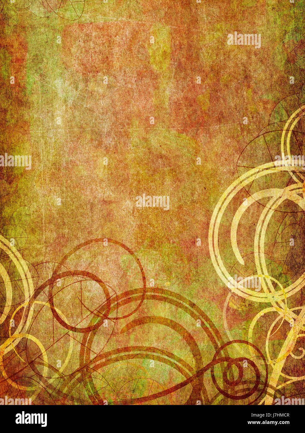 painting abstract retro flourishes sheet of paper paper vellum parchment old Stock Photo Alamy