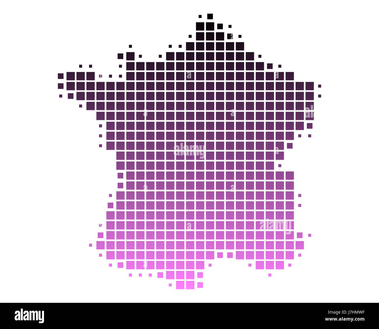 illustration france angular square card spotted dot raster squares ...