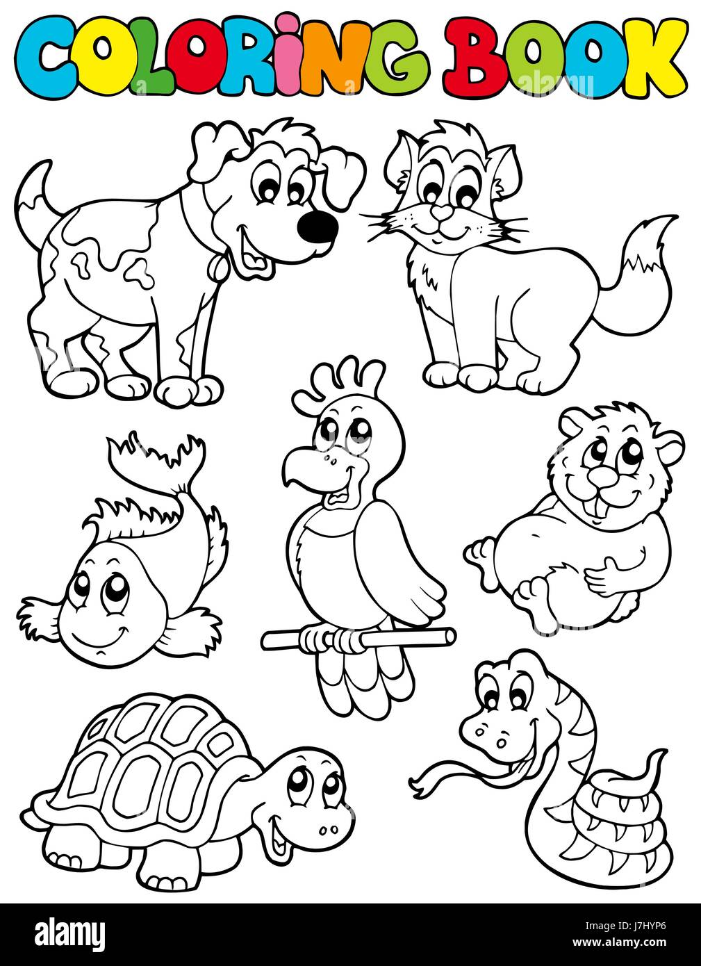 domestic animals pictures for colouring