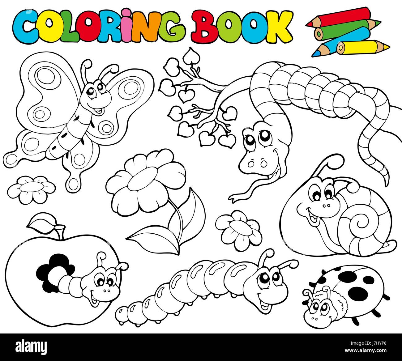 Multicolored Worm Animal Coloring Crayons 