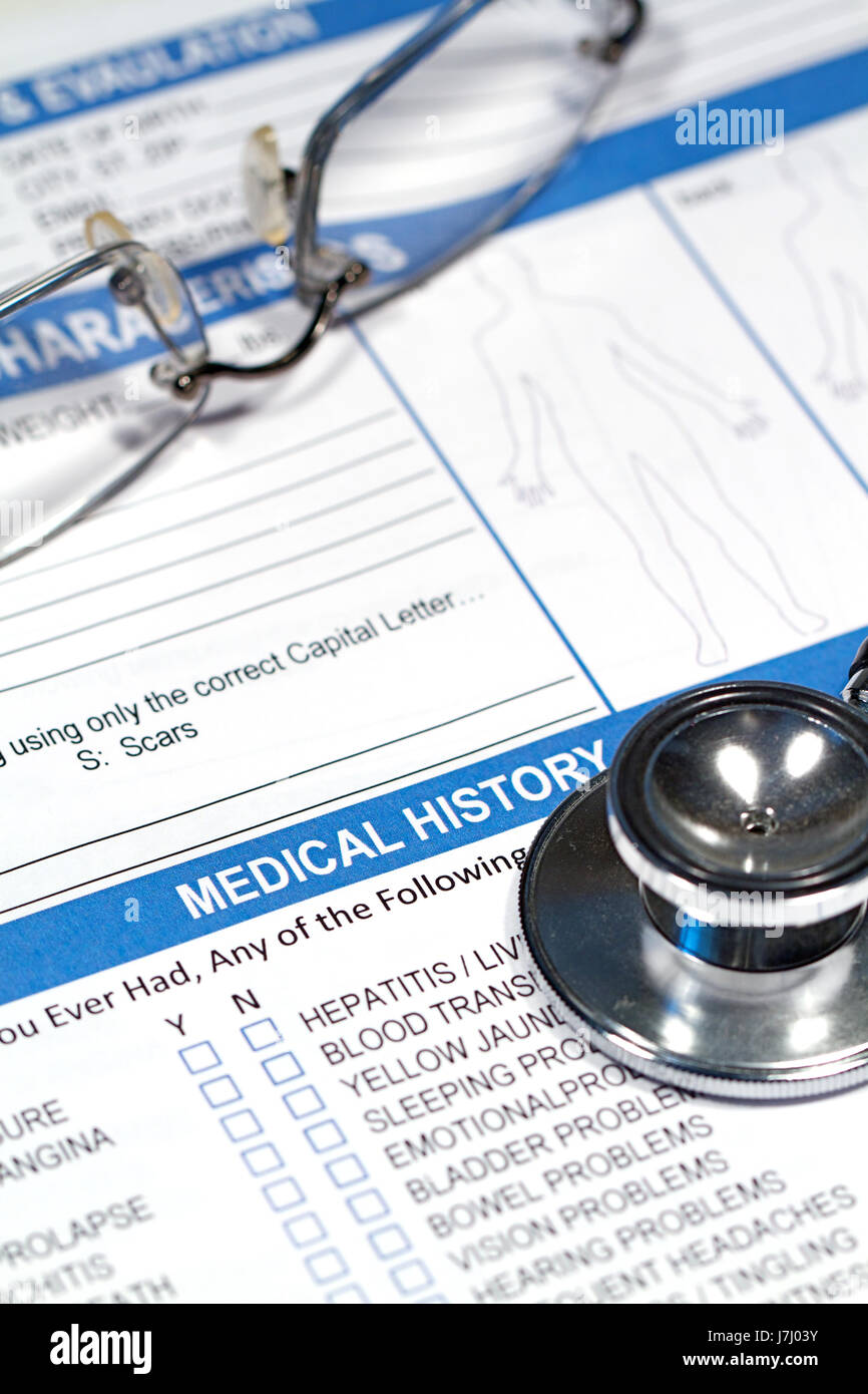 health medicinally medical spectacles glasses eyeglasses history stethoscope Stock Photo Alamy