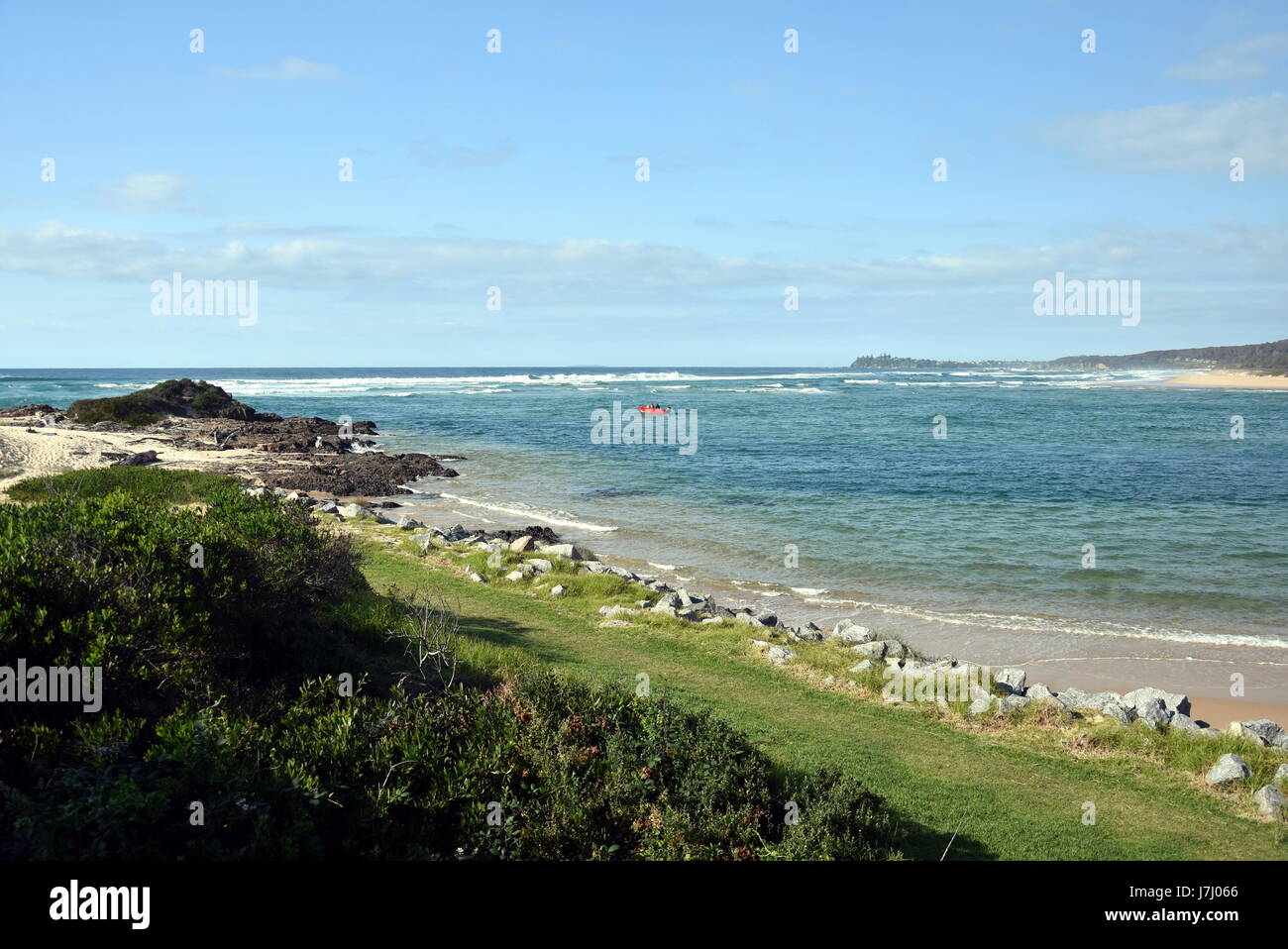 Beach at the Tuross Head. Tuross Head is a seaside village on the south ...