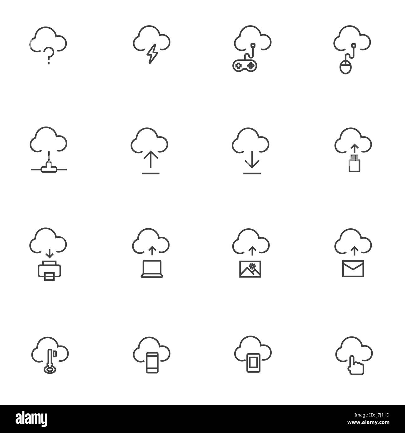 Big Data icons set, Cloud computing Stock Vector Image & Art - Alamy
