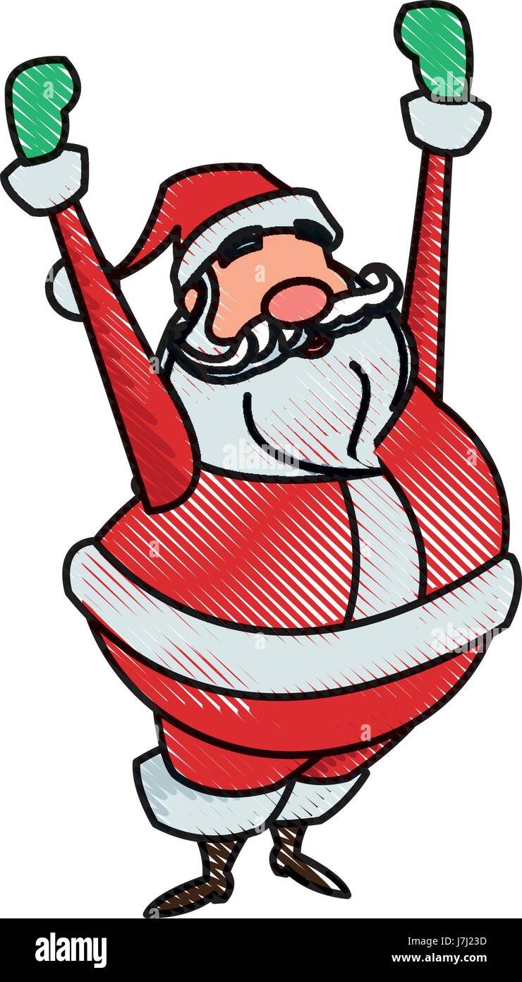 drawing santa claus christmas character style Stock Vector Image & Art -  Alamy
