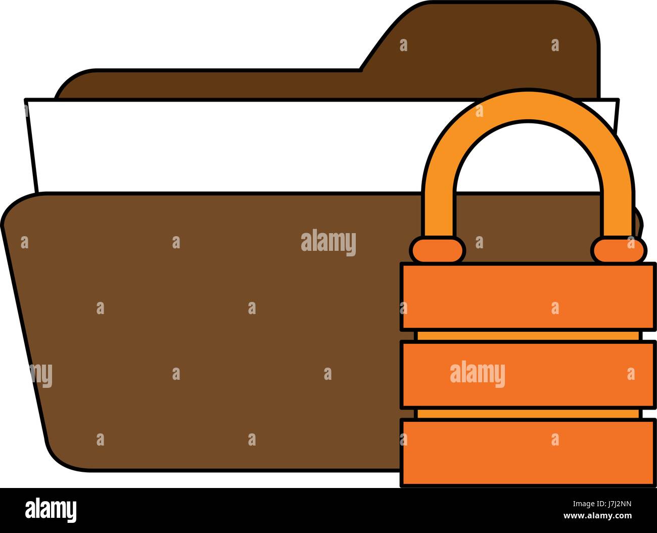 orange padlock folder Stock Vector Image & Art - Alamy